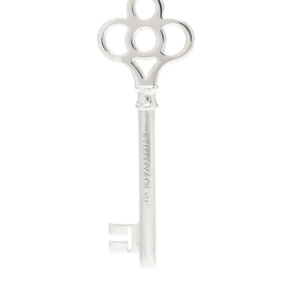 Tiffany Sterling Silver Large Crown Key Pendant Necklace 4 of 5