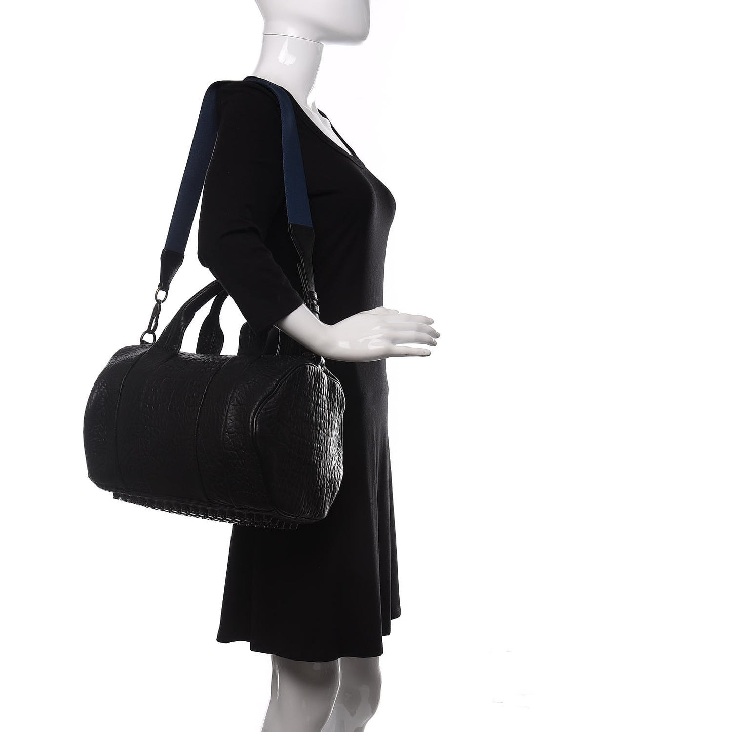 Pebbled Lambskin Rocco Black Nickel Hardware
