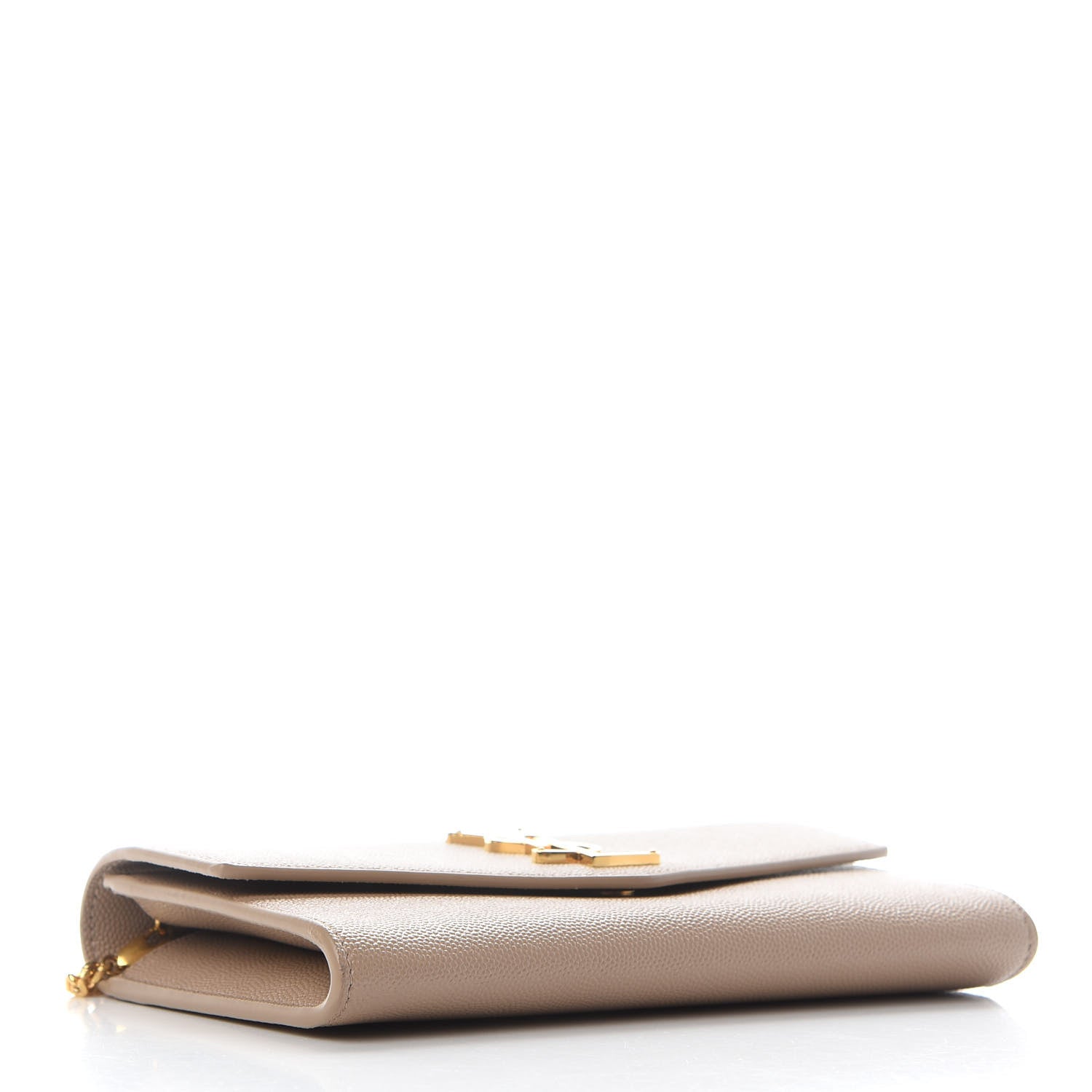 Saint Laurent Grain De Poudre Monogram Uptown Chain Wallet Nude Powder 4 of 9