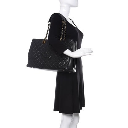 Chanel Caviar Quilted XL Grand Shopping Tote GST Black 2 of 10