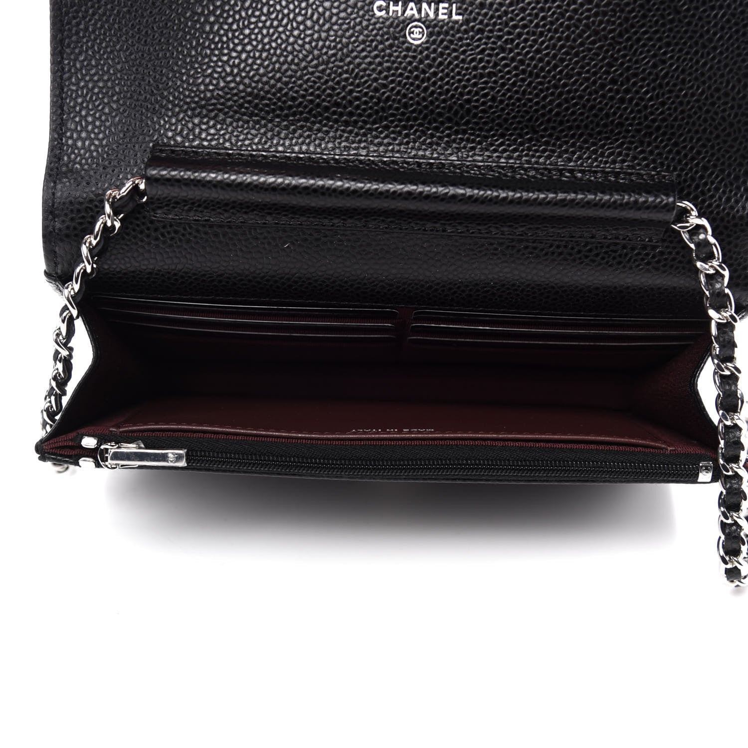 Chanel Caviar Quilted Wallet On Chain WOC Black 5 of 12
