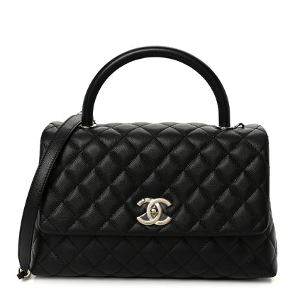 Chanel Caviar Quilted Small Coco Handle Flap Black 1 of 12