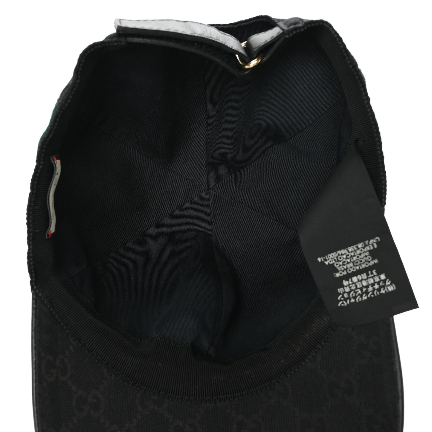 Monogram Web Baseball Hat Black