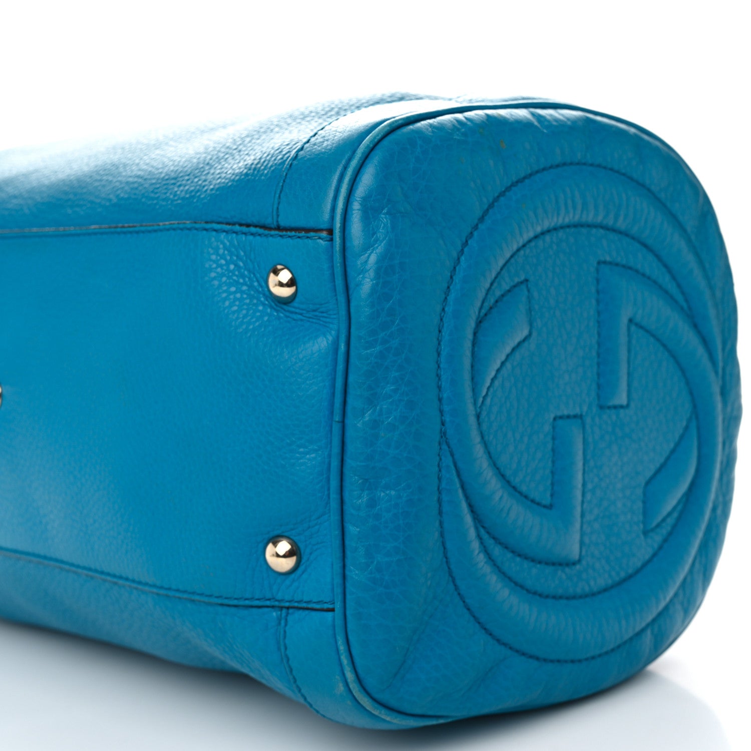 Gucci Calfskin Medium Soho Boston Riviera Blue 10 of 14