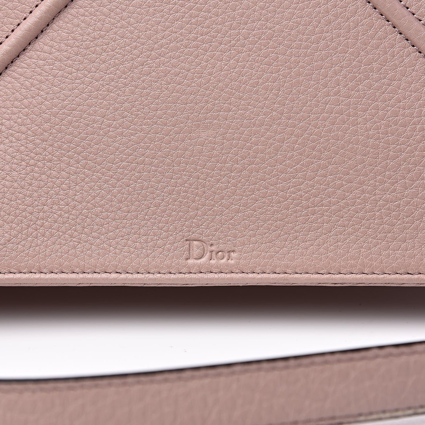 Grained Calfskin Medium Diorama Flap Bag Nude
