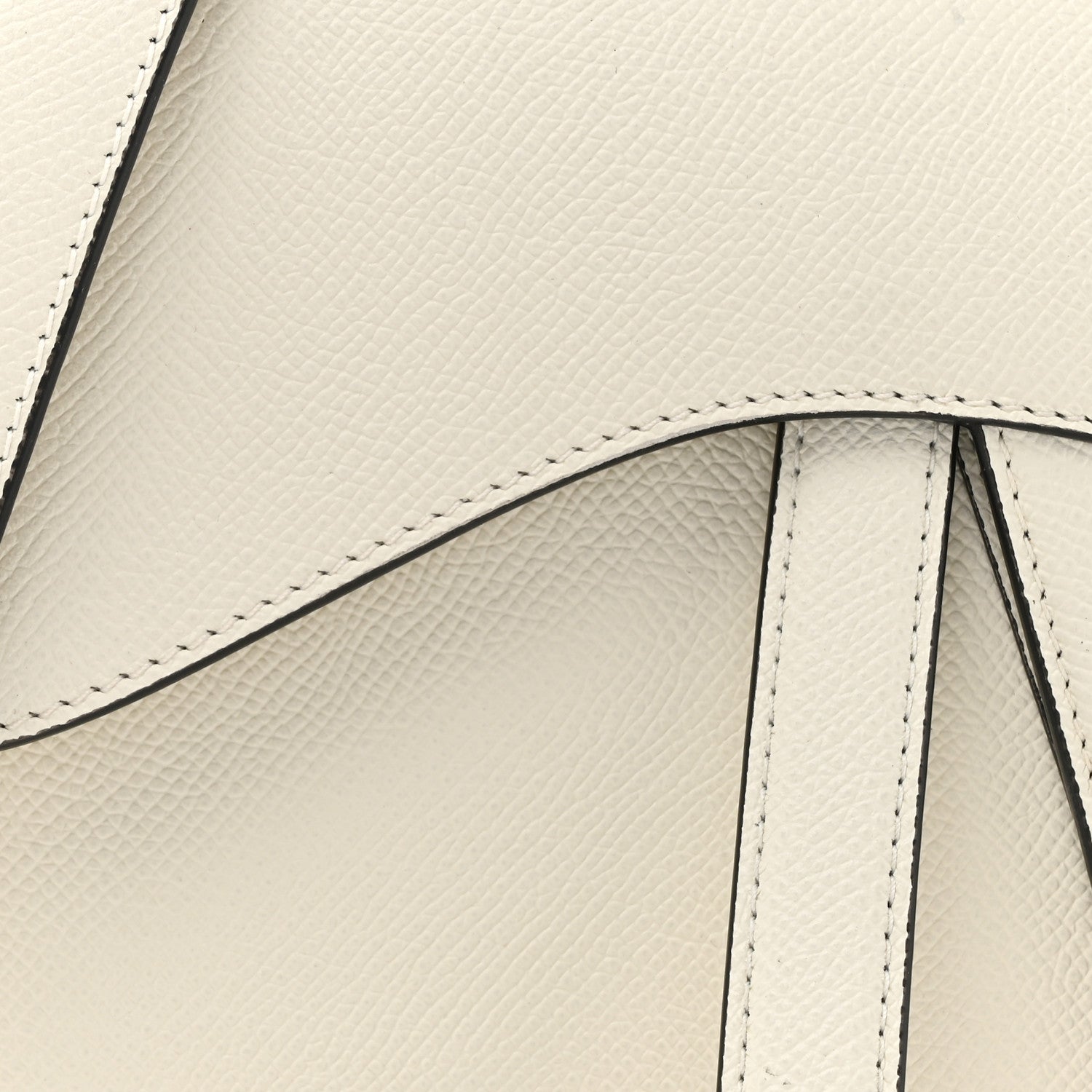 Christian Dior Grained Calfskin Saddle Bag With Strap Latte 8 of 10