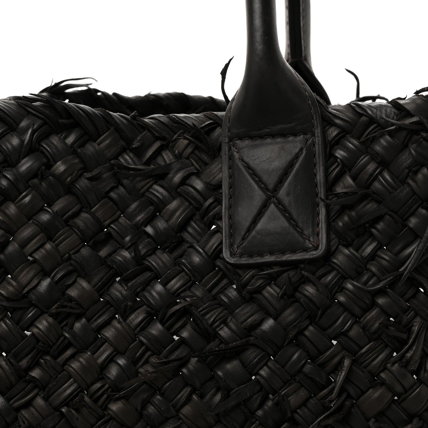 Bottega Veneta Chevre Intrecciato Fringe Netted Medium Cabat Tote 8 of 12