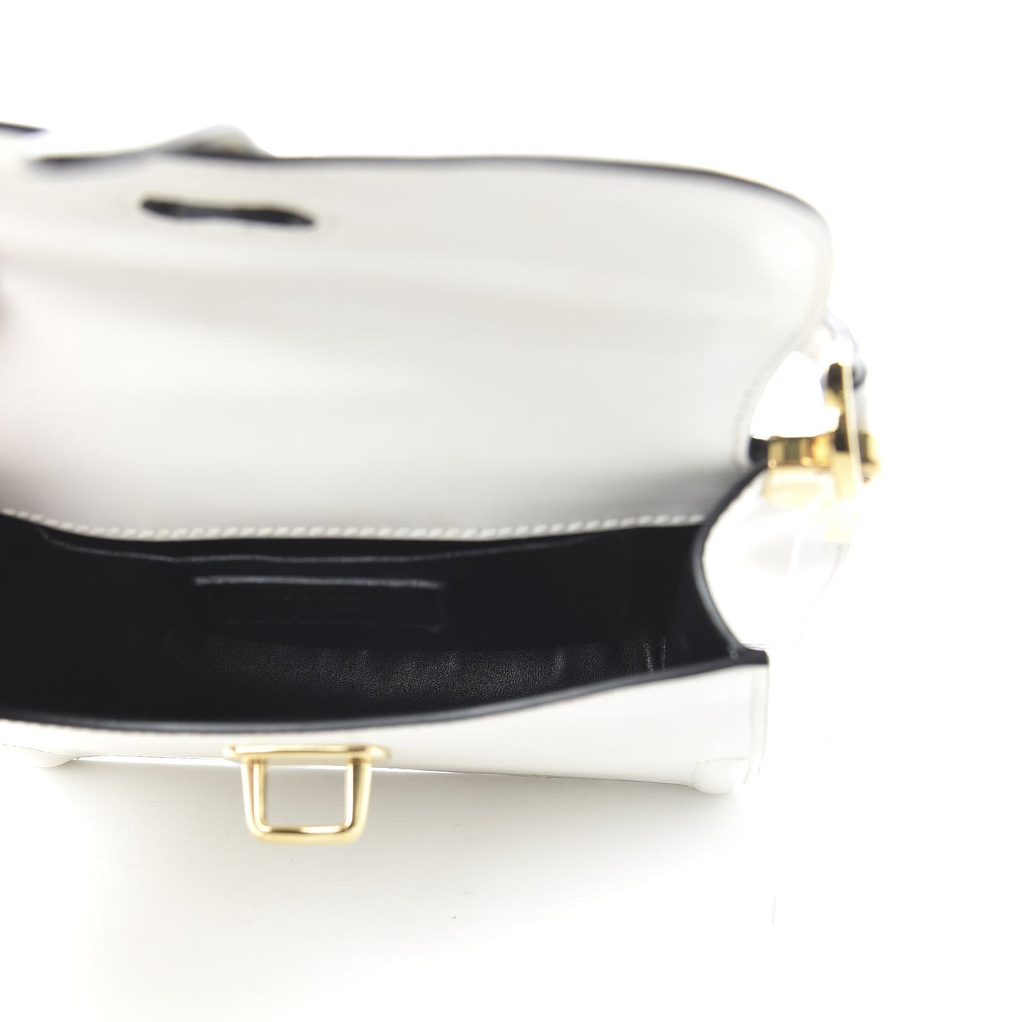 City Calfskin Small Belle Top Handle Bag Bianco