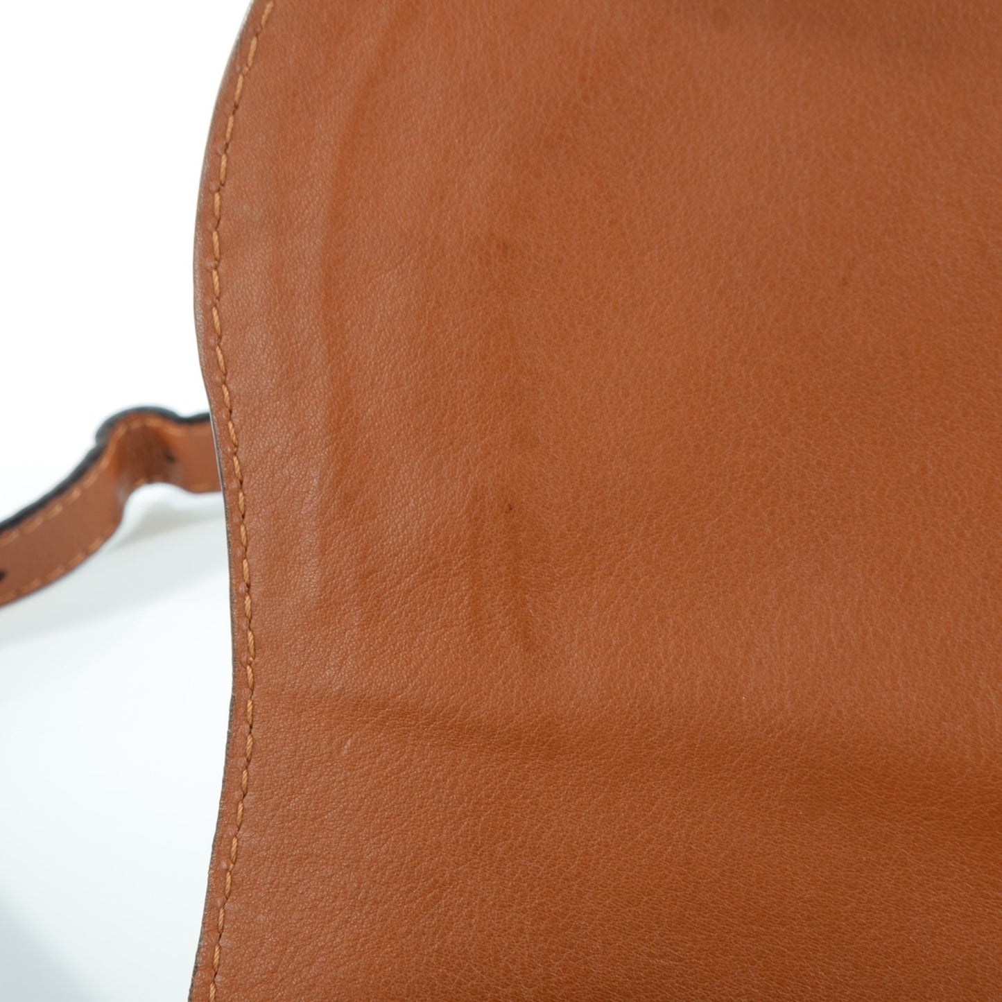 Calfskin Mini Marcie Round Crossbody Bag Tan