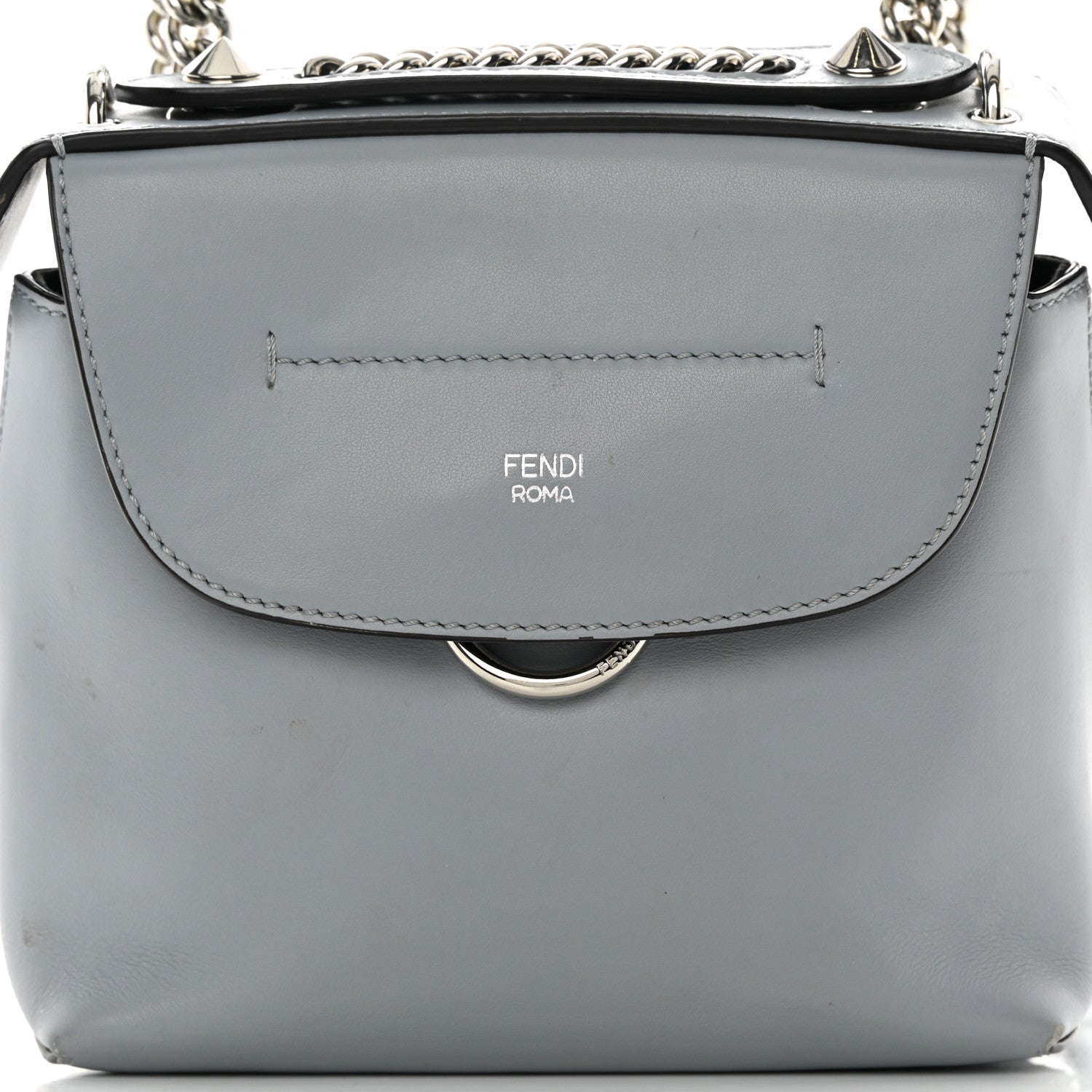 Fendi Vitello Century Opaco Mini Back to School Backpack Azzurro Polvere 8 of 17