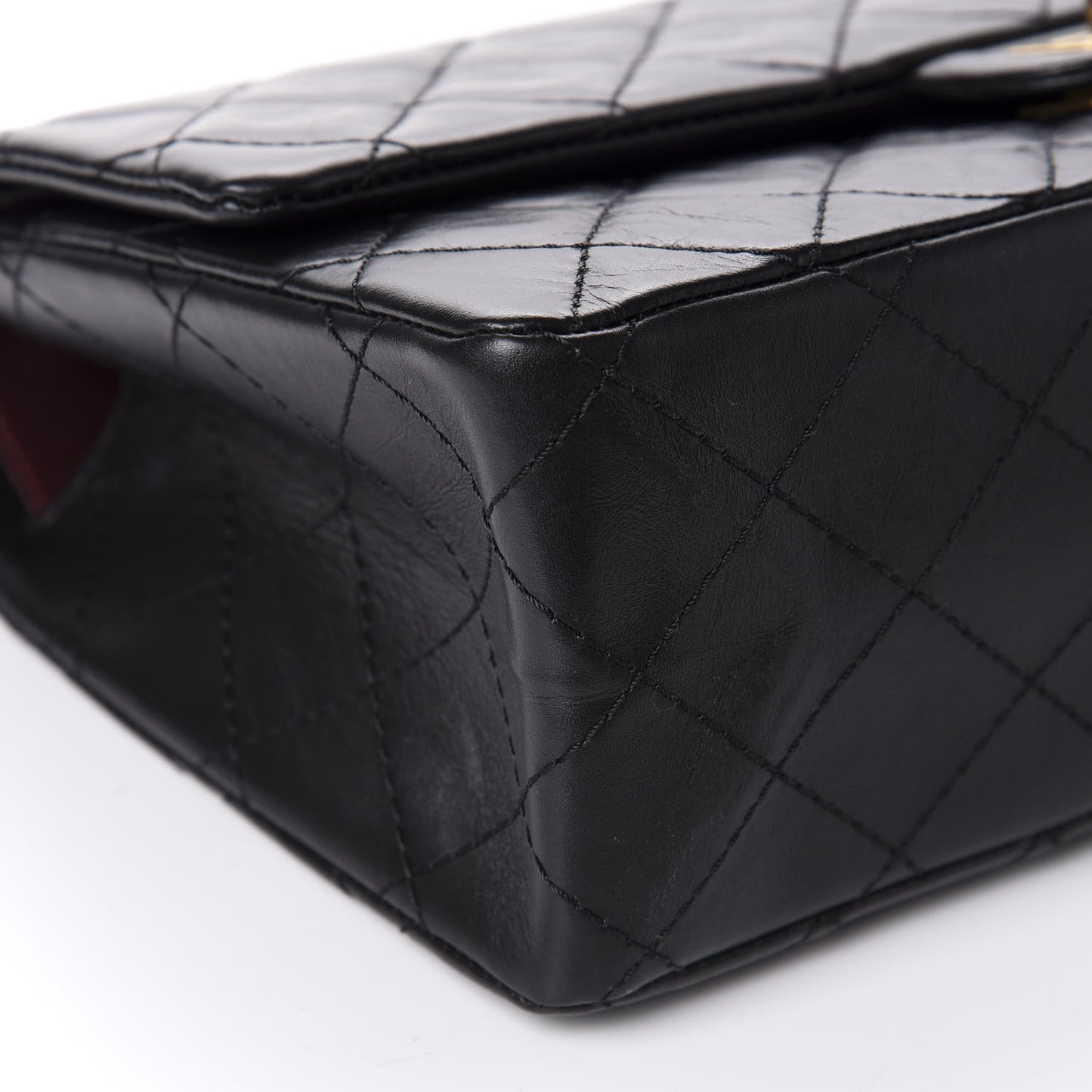 Aged Calfskin Quilted 2.55 Reissue 226 Flap Black