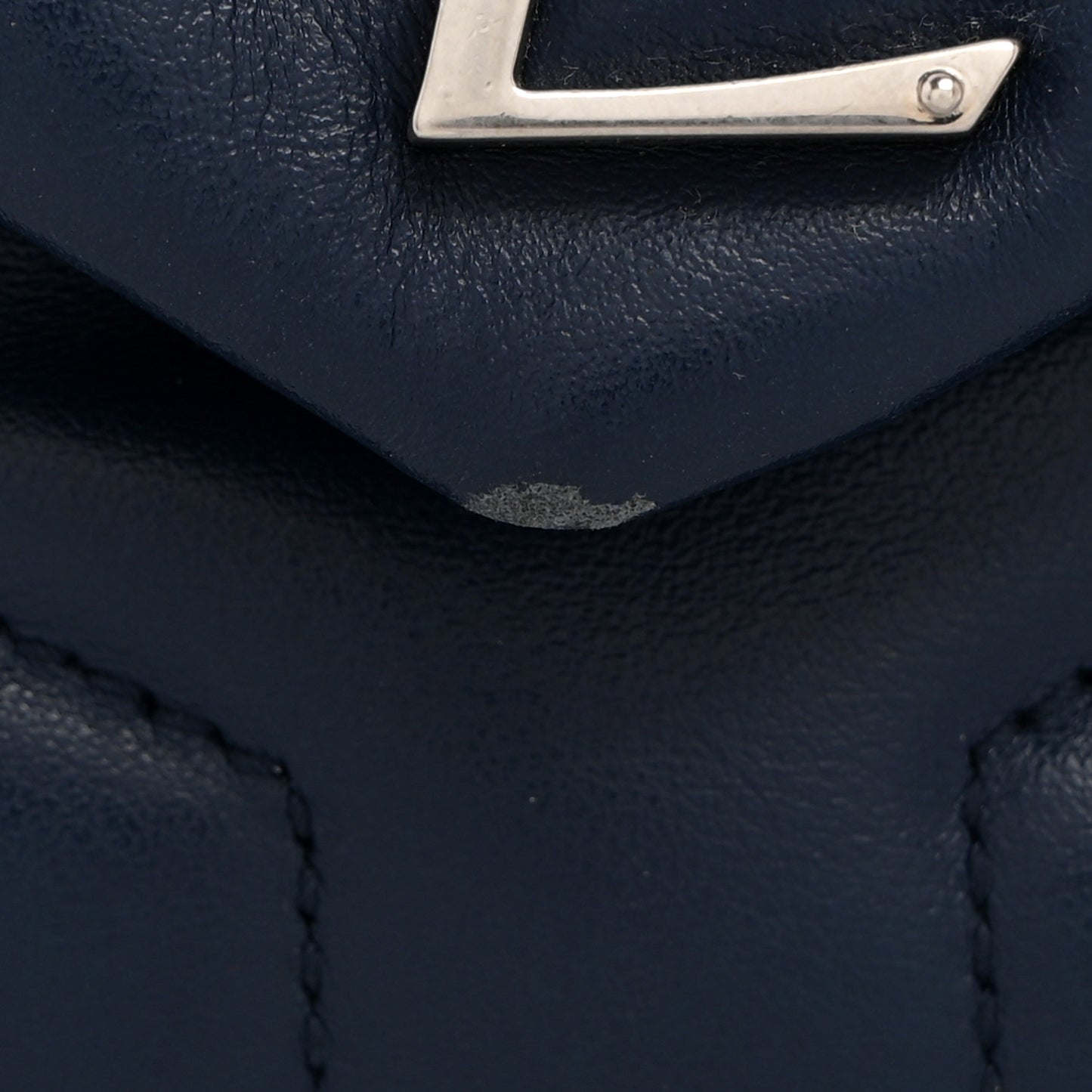 Calfskin Y Quilted Monogram Small Loulou Chain Satchel Denim Blue