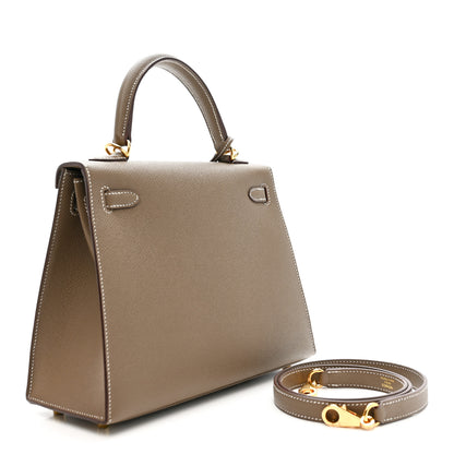 Hermes Epsom Kelly Sellier 25 Etoupe 3 of 11