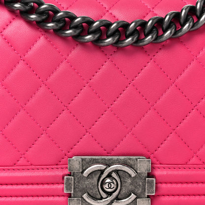 Chanel Lambskin Quilted Medium Boy Flap Pink 7 of 13