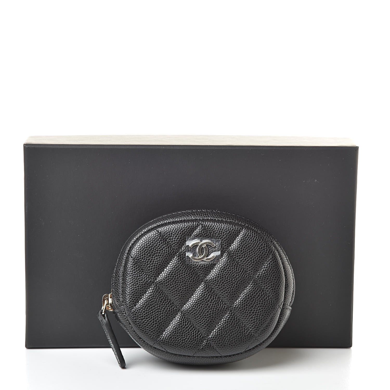Chanel Caviar Quilted Zip Around Classic Coin Purse Black 8 of 8