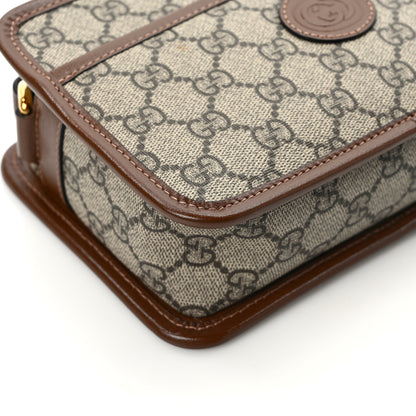 Gucci GG Supreme Monogram Azalea Calfskin Mini Retro Interlocking G Shoulder Bag Beige Ebony Brown Sugar 11 of 12