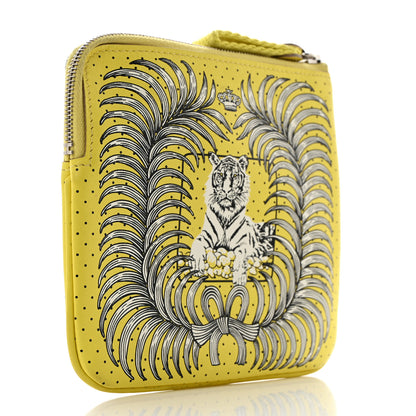 Hermes Swift Tigre Royal Bandana Carre Pocket Pouch Lime 3 of 7