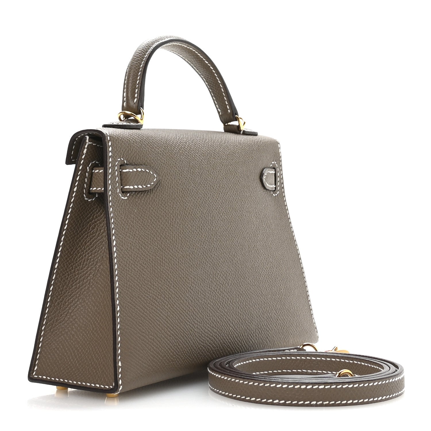 Hermes Epsom Mini Kelly Sellier 20 Etoupe 3 of 11