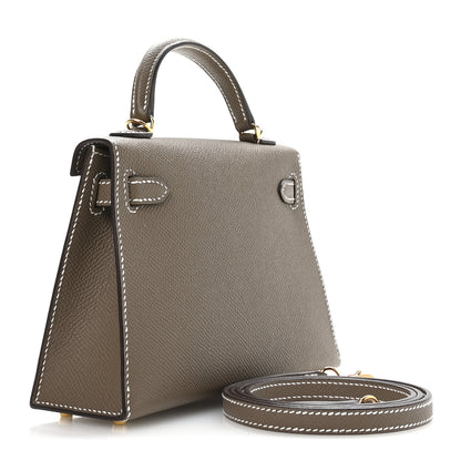 Hermes Epsom Mini Kelly Sellier 20 Etoupe 3 of 11