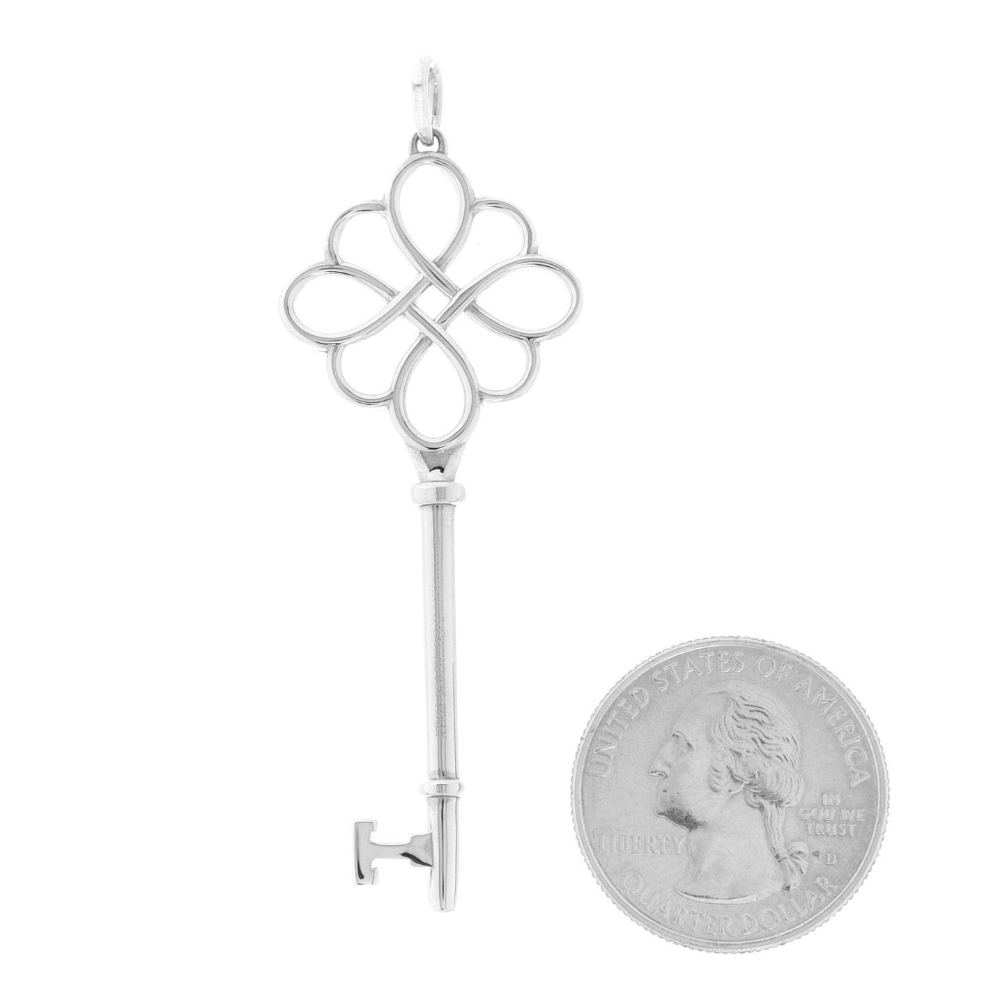 Sterling Silver Knot Key Pendant