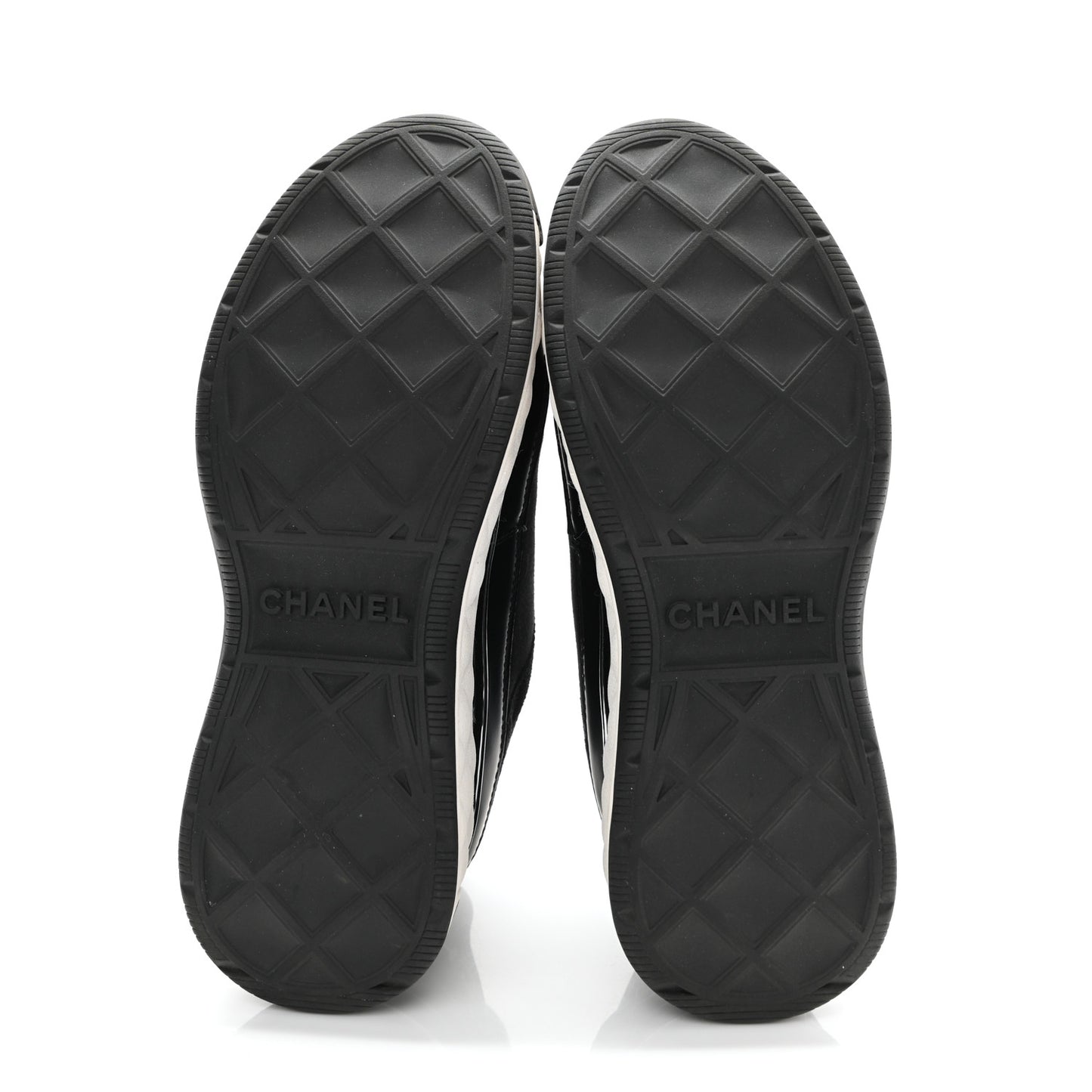 Velvet Calfskin Mixed Fibers CC Sneakers 36 Black