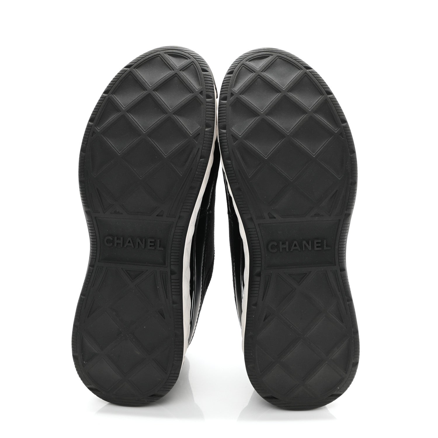 Chanel Velvet Calfskin Mixed Fibers CC Sneakers 36 Black 5 of 10