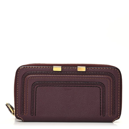 Chloe Grained Calfskin Marcie Long Zip Around Wallet Dark Velvet 1 of 13