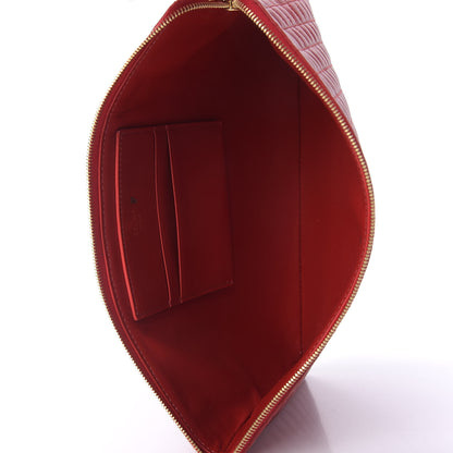 Celine Calfskin Quilted C Charm Pouch Red 5 of 10