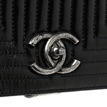 Chanel Glazed Calfskin Quilted Medium Korean Garden Flap Black 13 of 14