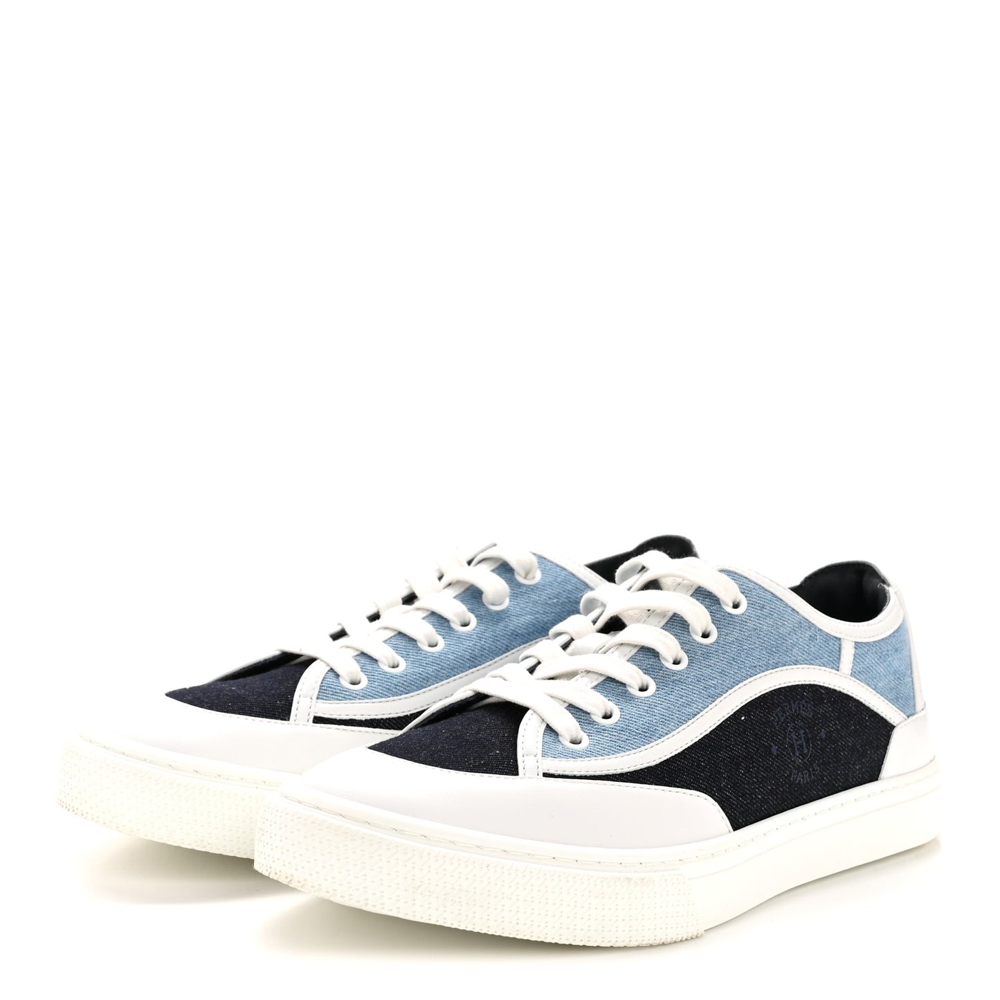 Denim Calfskin Womens Get Sneakers 40 Bleu Brut
