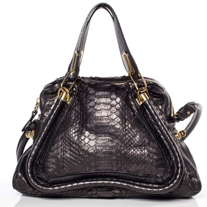 Chloe Python Medium Paraty Black 3 of 10