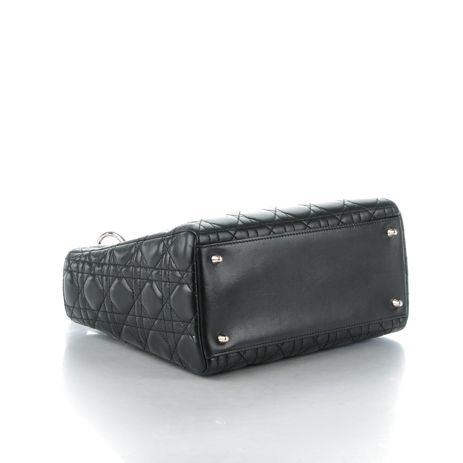 Christian Dior Lambskin Cannage Medium Lady Dior Black 4 of 7