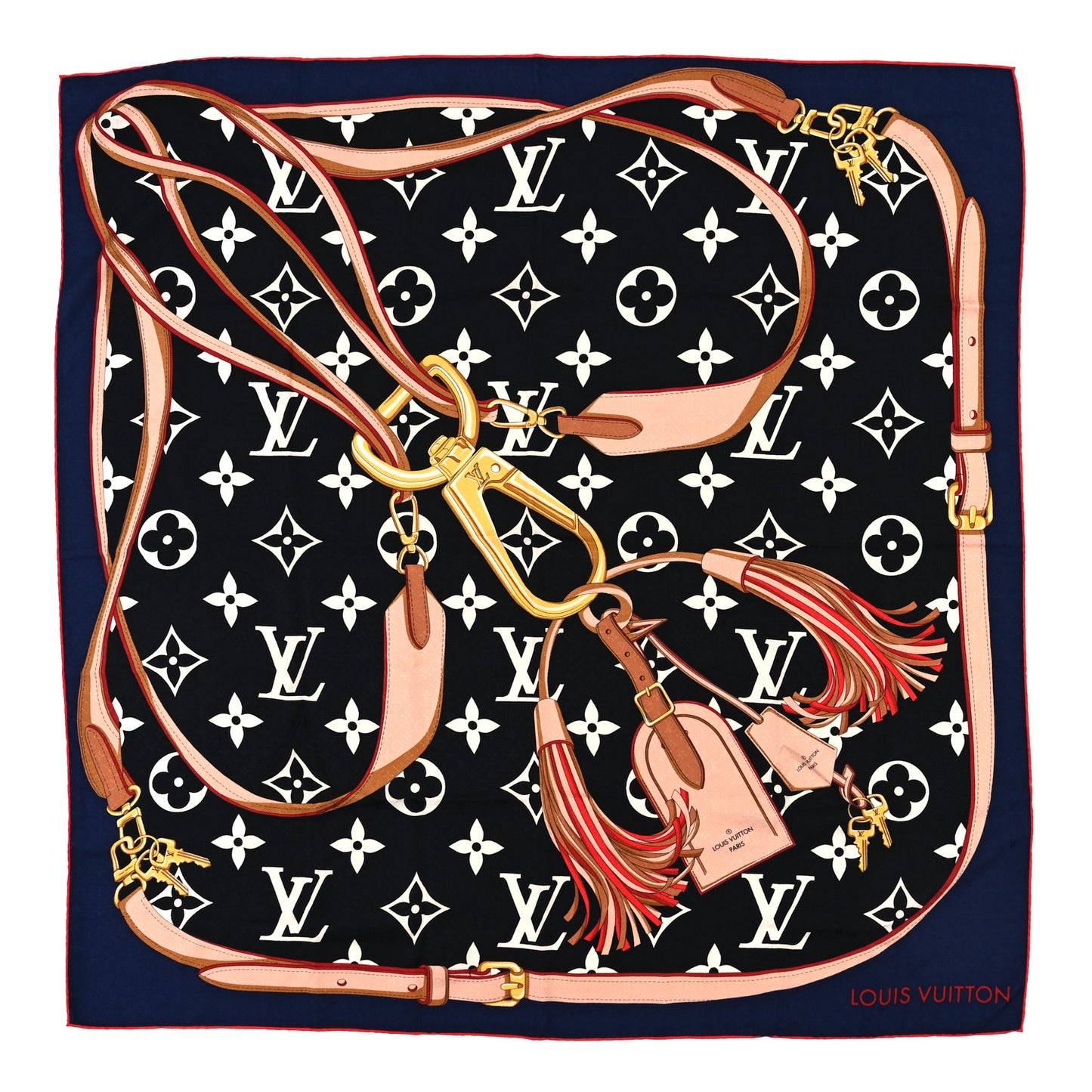 Silk Wool All That Straps Shawl Black