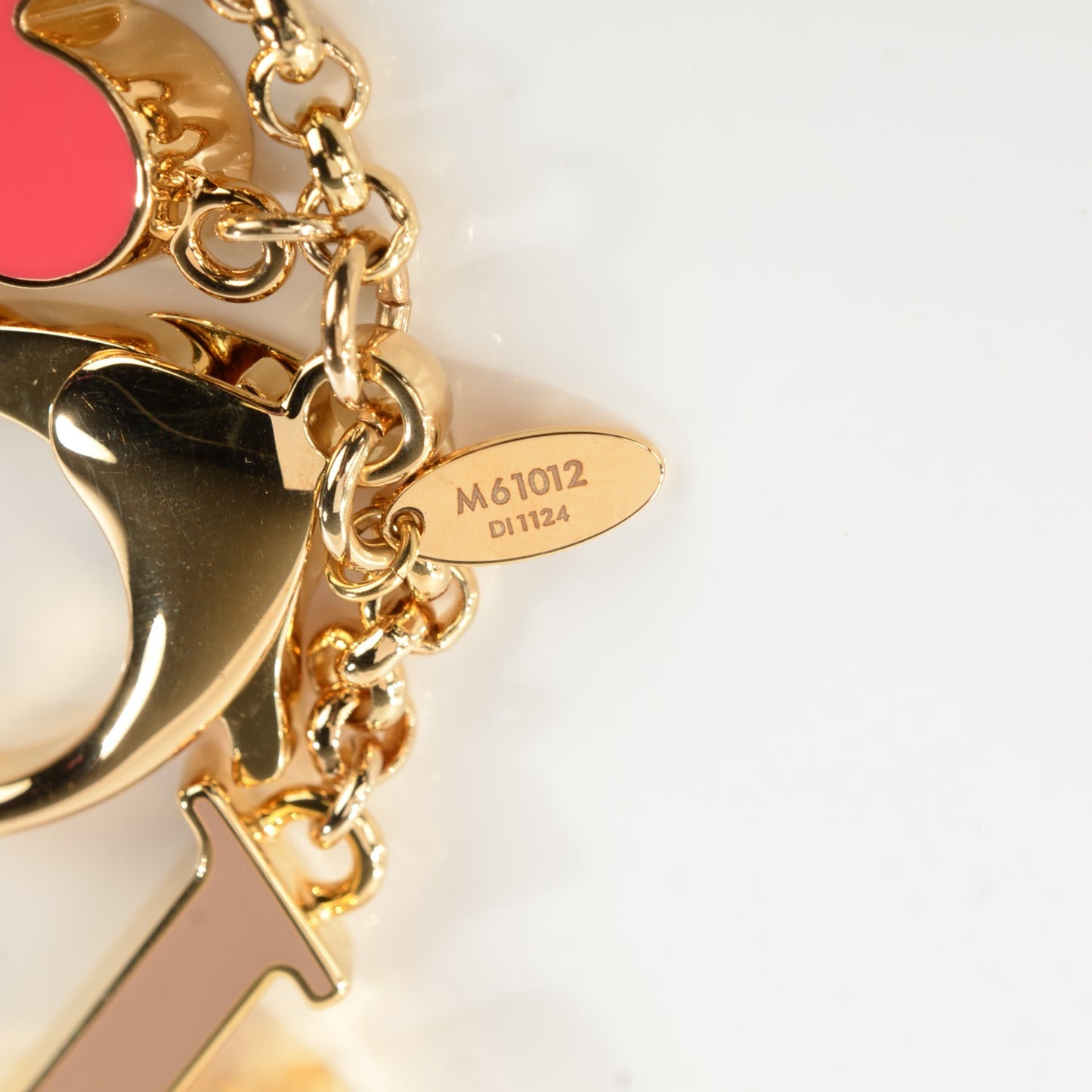 Fleur De Monogram Bag Charm Pink