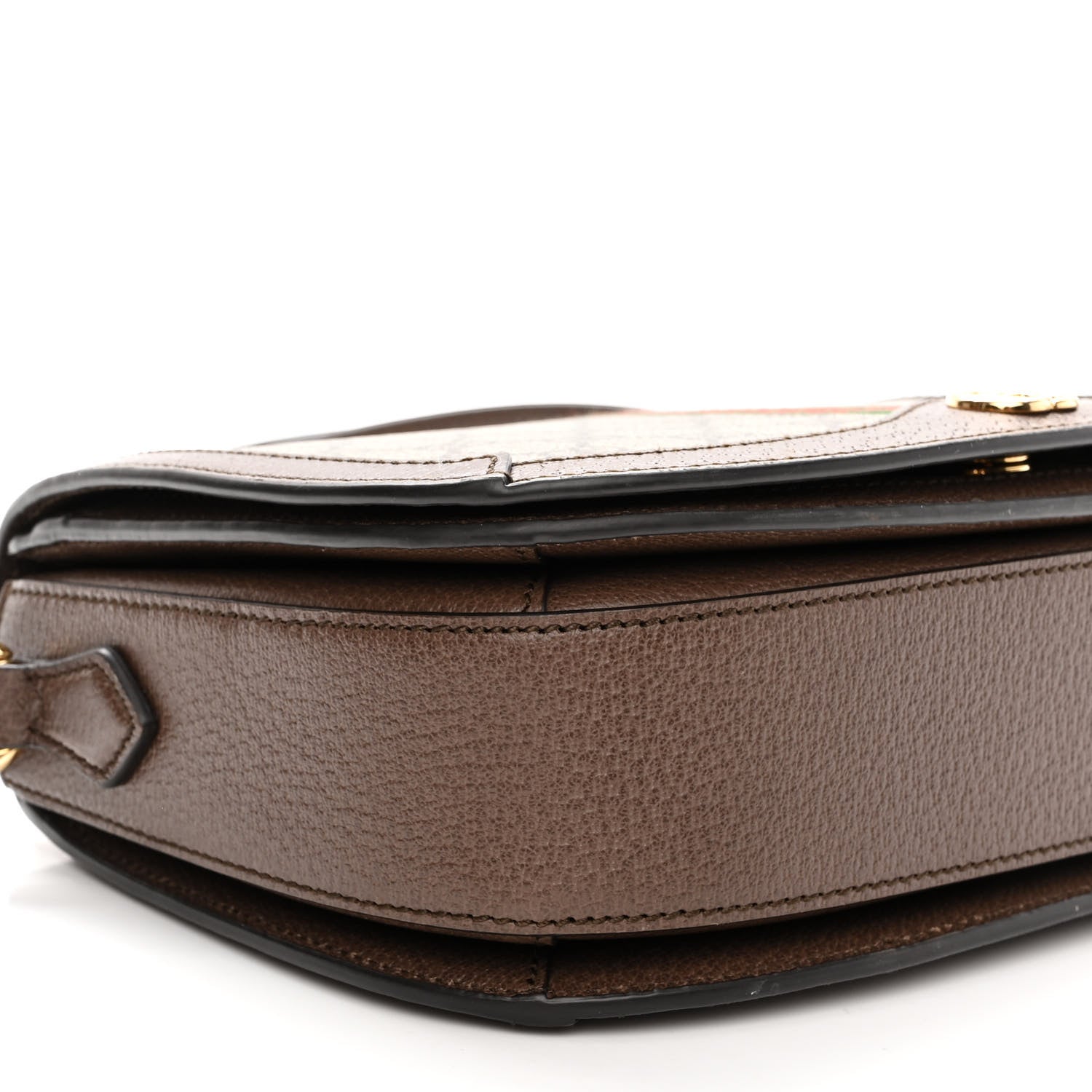 Gucci GG Supreme Monogram Web Small Ophidia Flap Messenger Bag Brown 9 of 10