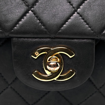 Chanel Lambskin Quilted Medium Double Flap Black 20 of 21