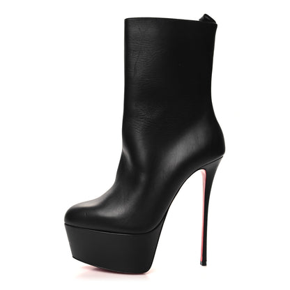 Christian Louboutin Calfskin Dolly Alta Booty 160 Ankle Boots 41 Black 1 of 8