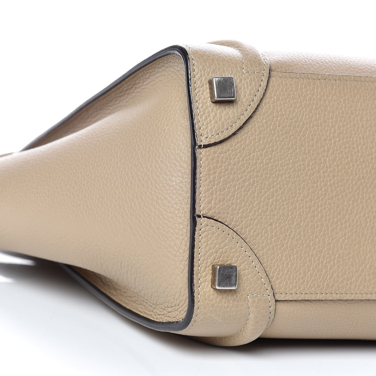 Drummed Calfskin Micro Luggage Dune