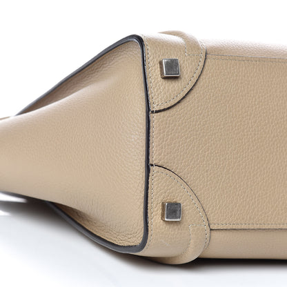 Celine Drummed Calfskin Micro Luggage Dune 5 of 12