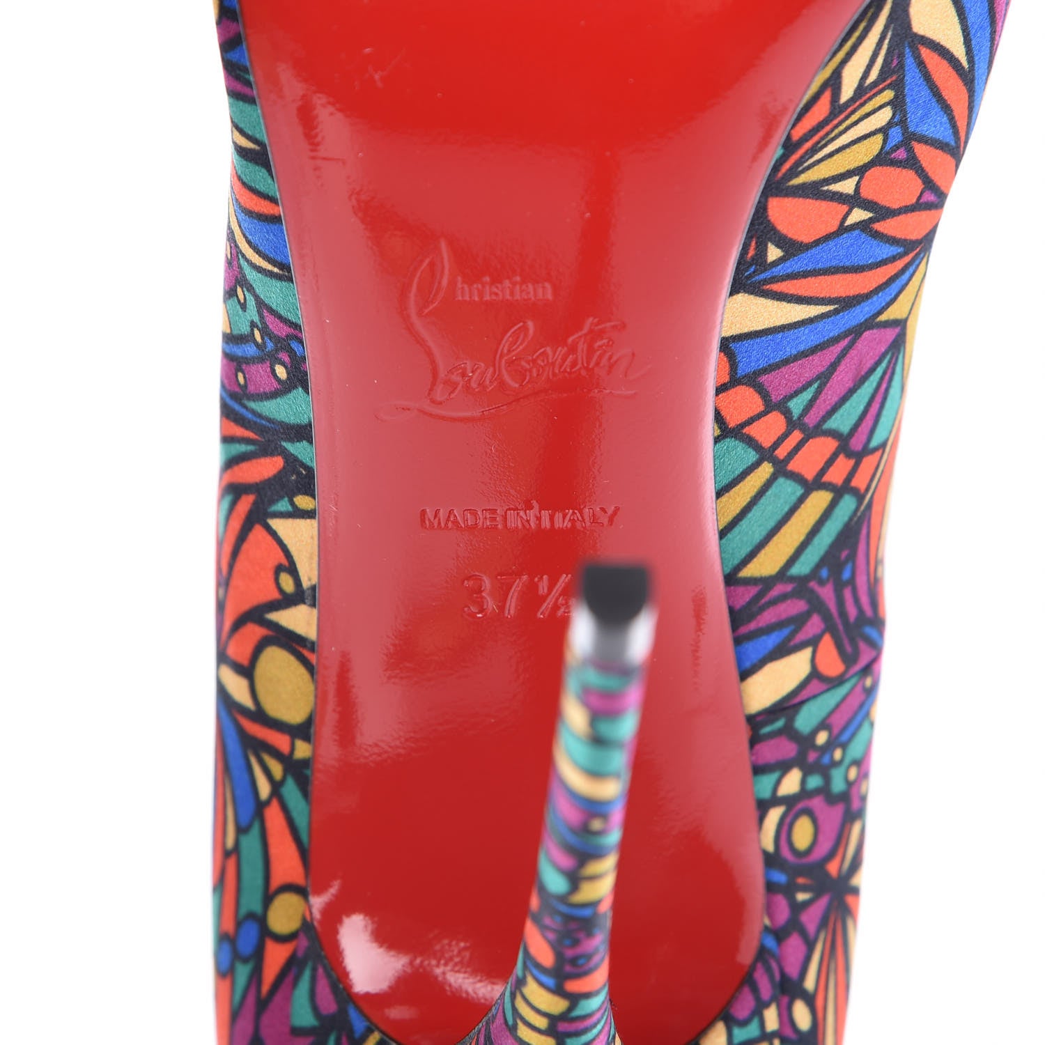 Christian Louboutin Satin Vitrail So Kate 120 Pumps 37.5 Multicolor 6 of 8