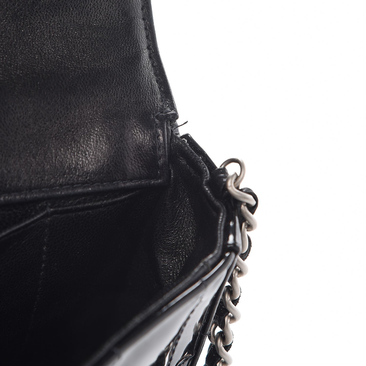 Chanel Patent East West Chocolate Bar Flap Black 9 of 9