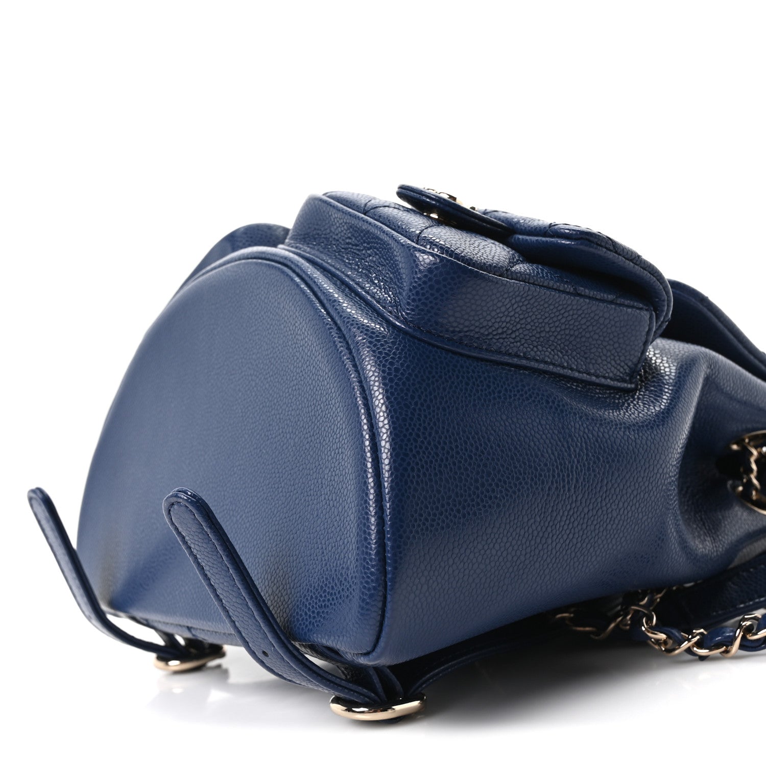 Chanel Shiny Caviar Quilted Medium Duma Pockets Drawstring