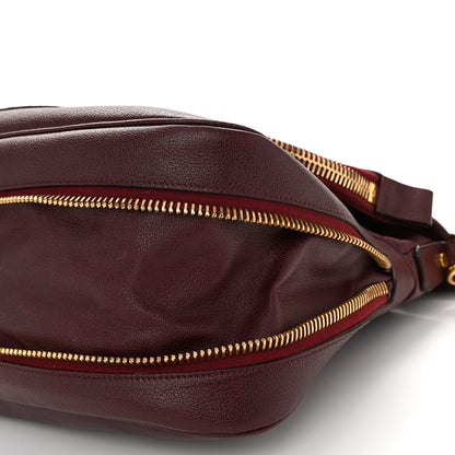 Tom Ford Pebbled Calfskin Large Jennifer Burgundy 9 of 10