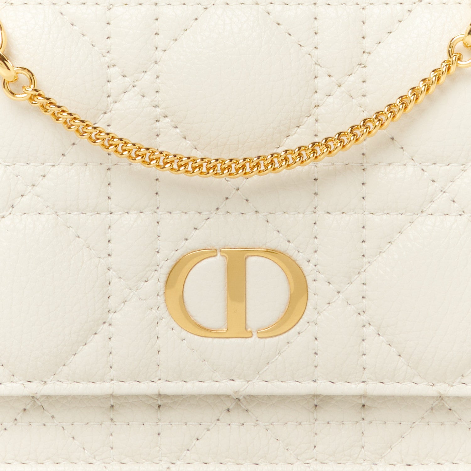 Christian Dior Supple Calfskin Caro Pouch with Chain Latte 8 of 11