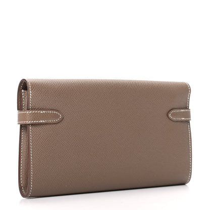 Hermes Epsom Kelly Longue Wallet Etoupe 3 of 8