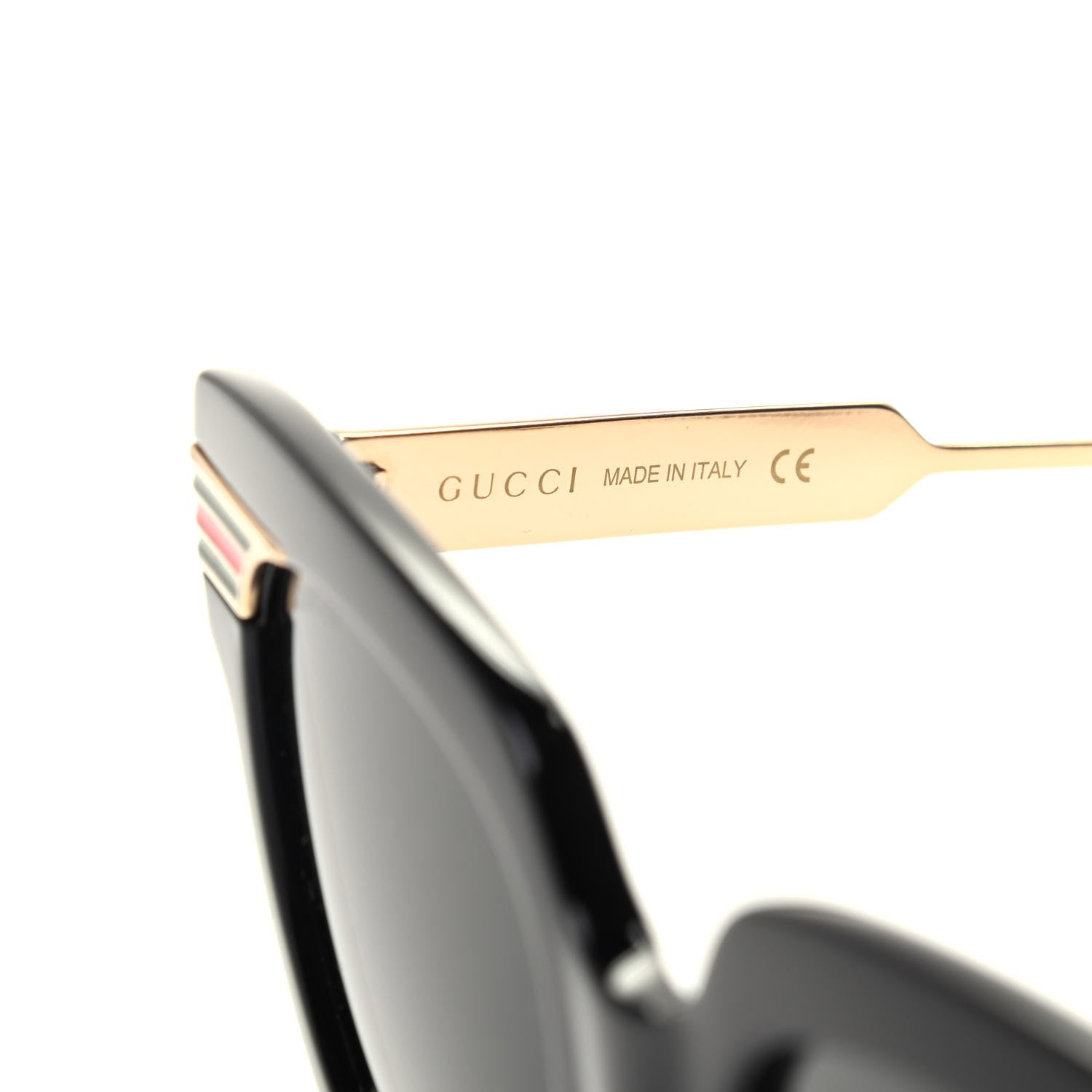 Gucci Acetate Square Frame Web Sunglasses GG0281SA Black 5 of 7