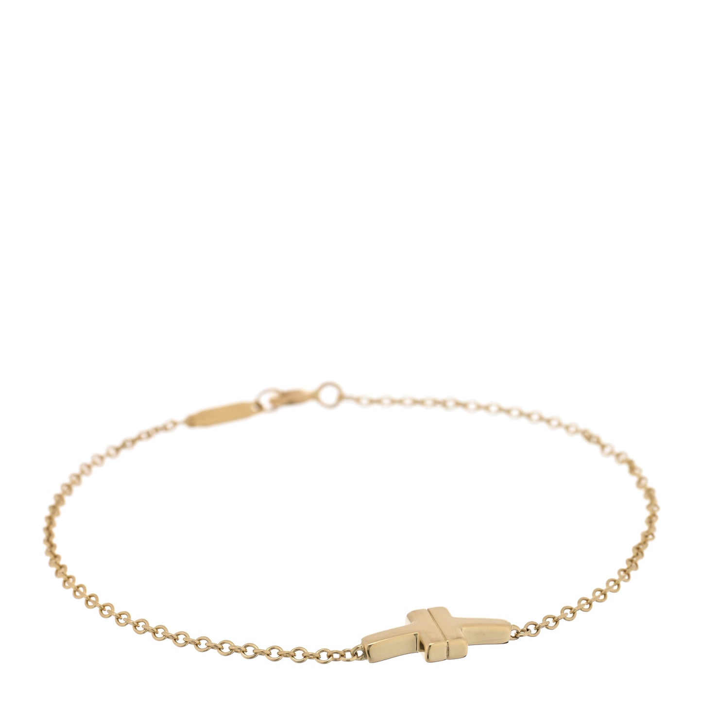 18K Yellow Gold T Single Chain Bracelet