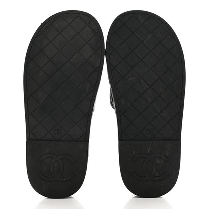 Chanel Lambskin Quilted CC Mules Sandals 36 Black 5 of 9