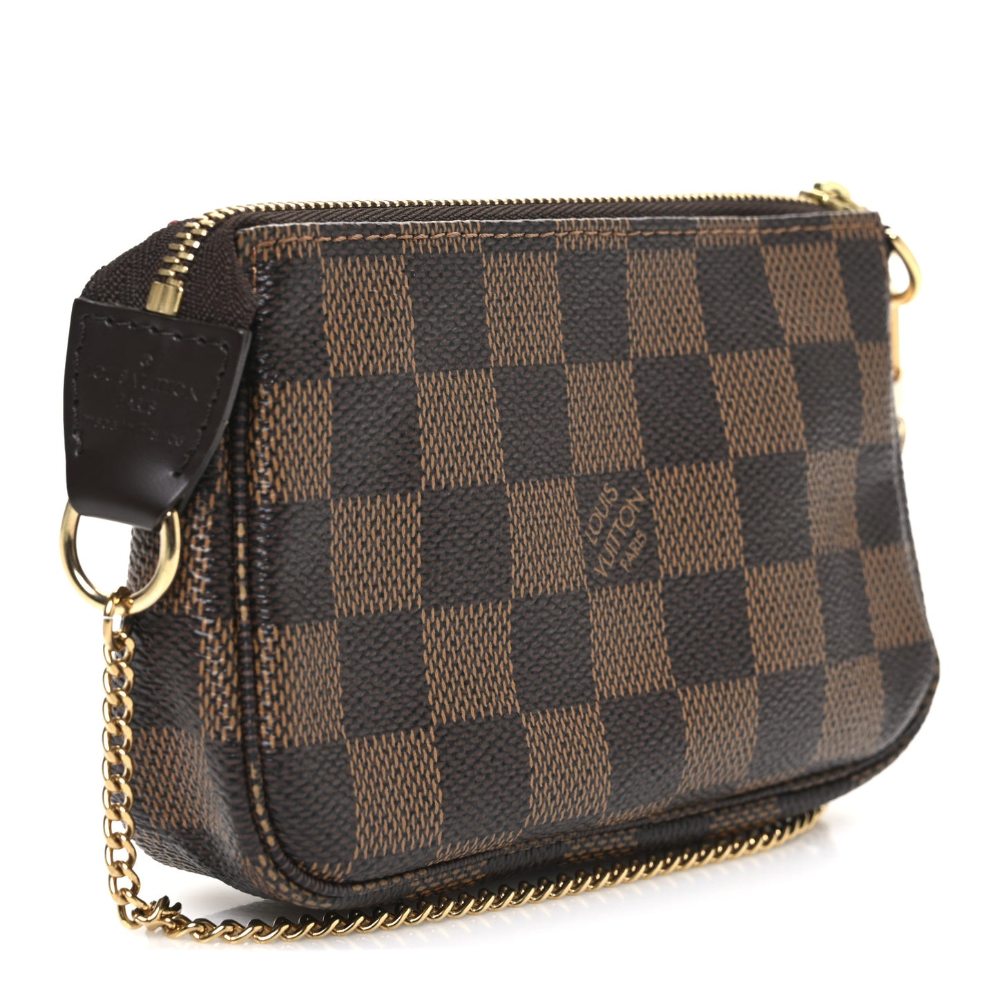 Damier Ebene Complice Trunks and Bags Mini Pochette Accessories Red