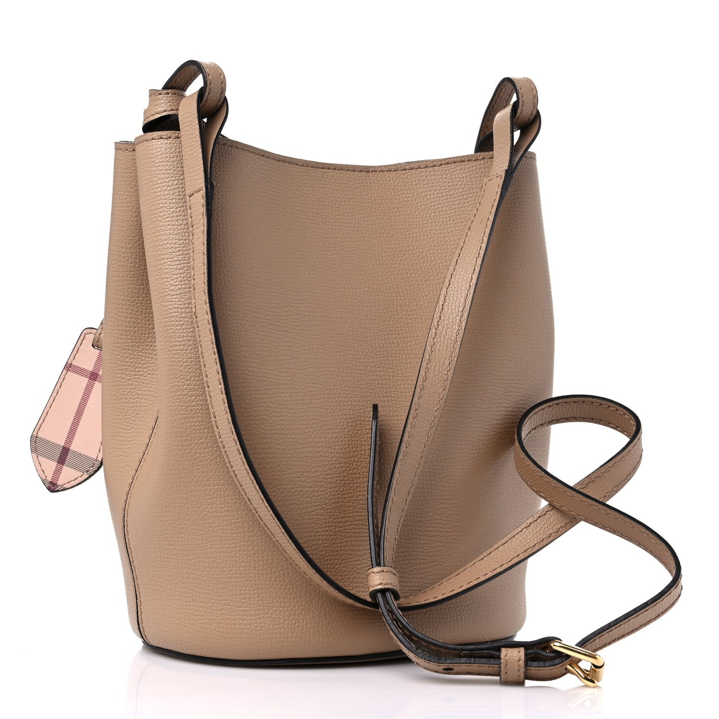 Haymarket Check Colours Small Lorne Bucket Crossbody Beige